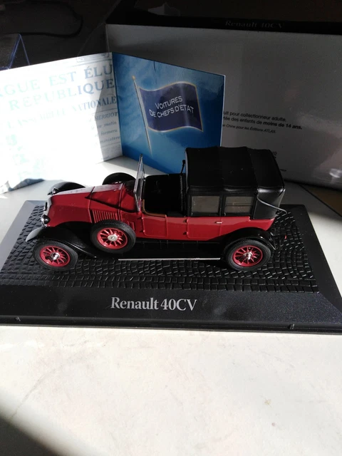 Renault 40 CV Voiture présidentielle 1924 Gaston Doumergue 1/43