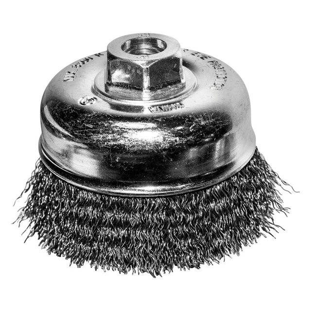 Century Drill & Tool 76047 4" Coarse Steel Crimped Cup Brush