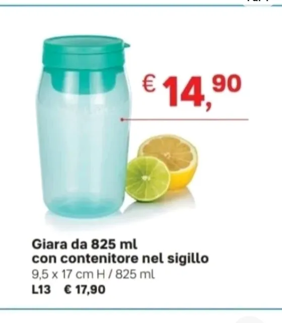 Tupperware Giara da 825 ml con contenitore nel sigillo Offerta