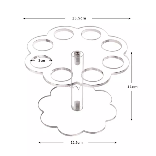 Holes Reusable Detachable Acrylic Transparent Ice Cream Cone Holder Party DIY