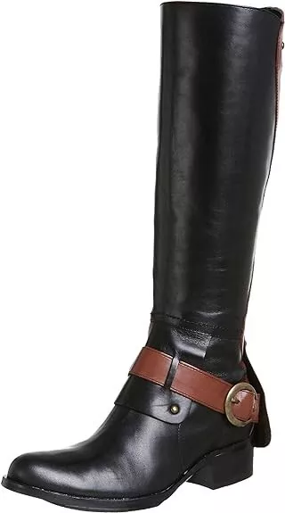 Sam Edelman Womens Kailee Leather Riding Equestrian Boots Zip Black Chestnut 9