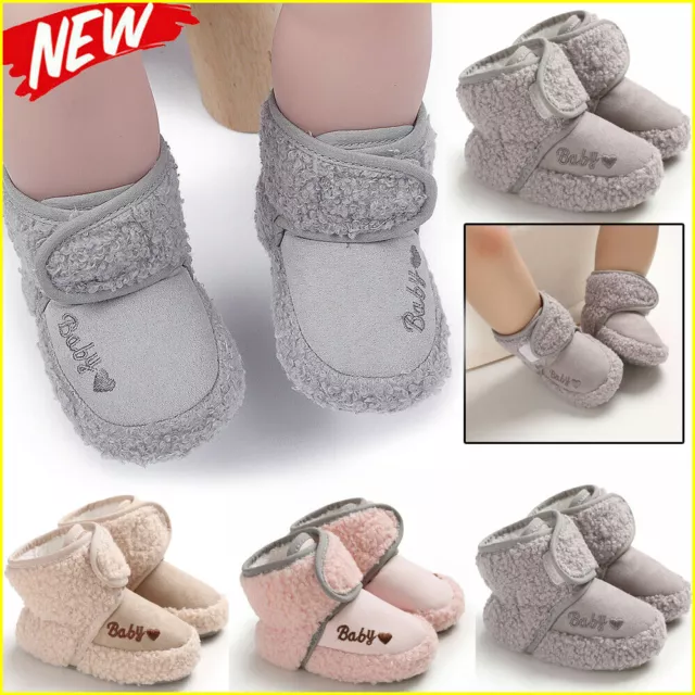 Pantofole antiscivolo neonato bambini bambine calze calde scarpe culla stivali