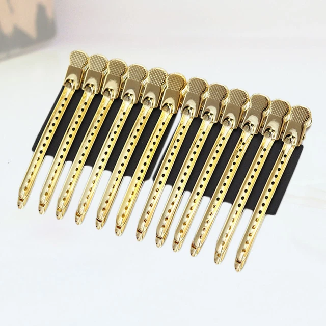 12 PIEZAS 9,5 cm Clips Profesionales de Peluquería Peluquería Pico de Pato