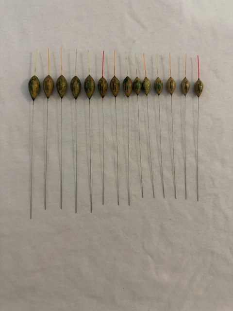 Set Of 3 Handmade GORTINI 'Deep Water 2' Pole Fishing Floats - 1.50g For Coarse Fishing