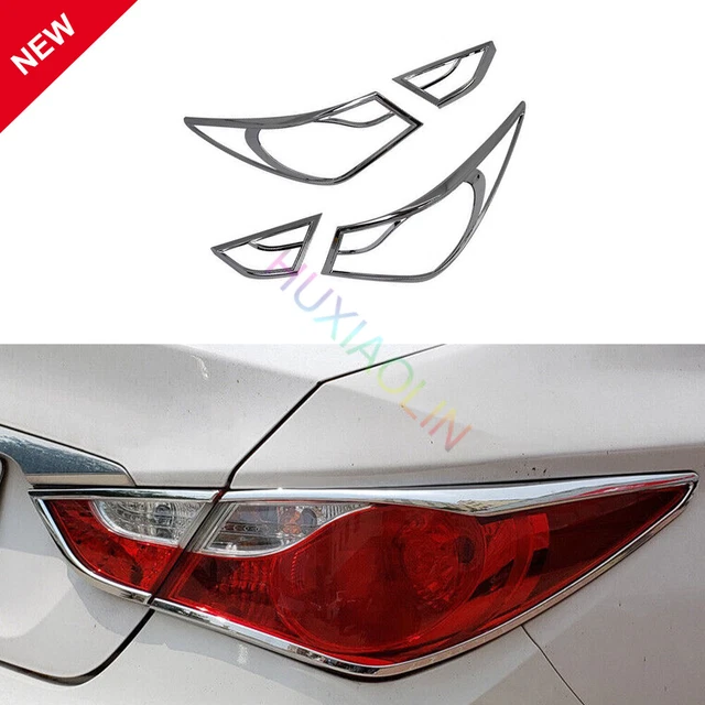 For Hyundai Sonata 2011-2014 Chrome Style Rear Tail Light Lamp Frame Trim 4PCS