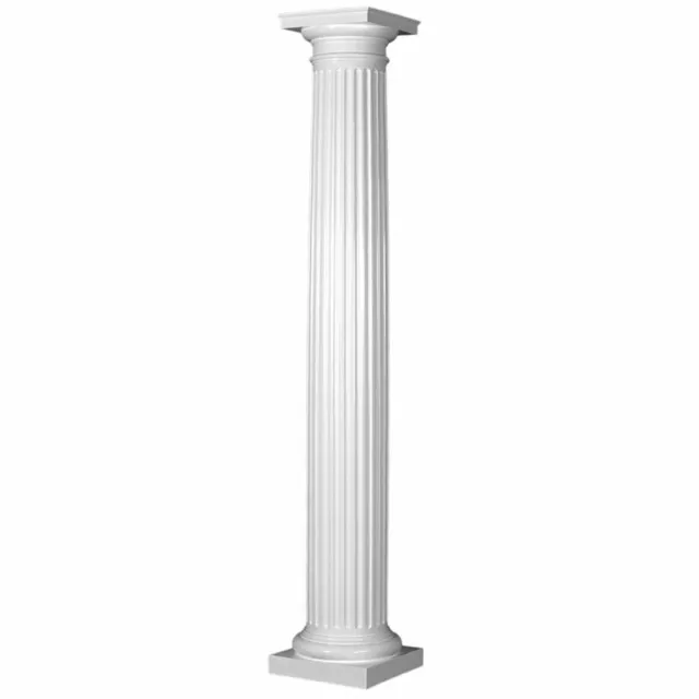 Fiberglass Fluted Tapered Column with Tuscan Capital & Base