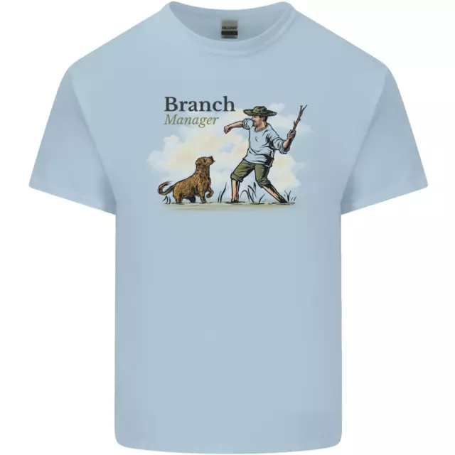 Branch Manager Funny Dog Walking Dad Kids T-Shirt Childrens