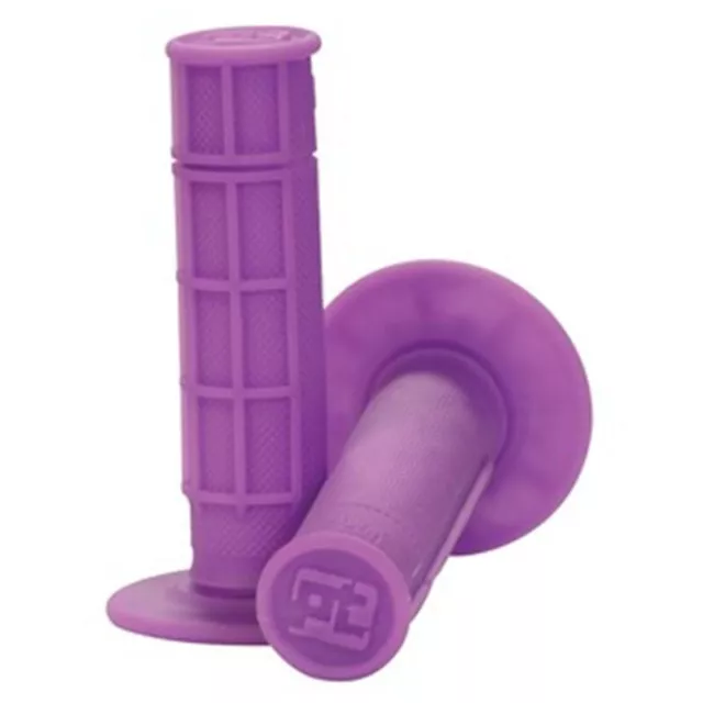 Pro Taper Mx Half Waffle Motocross Dirt Bike Purple Grips