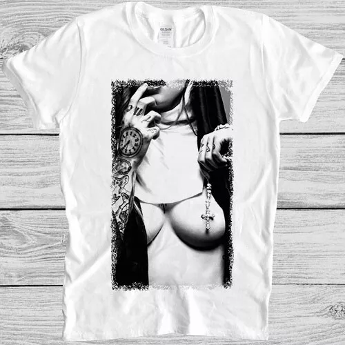 Sexy Nun Cross Tattoo Funny Novelty Men Women Unisex Top Gift Tee T Shirt 495