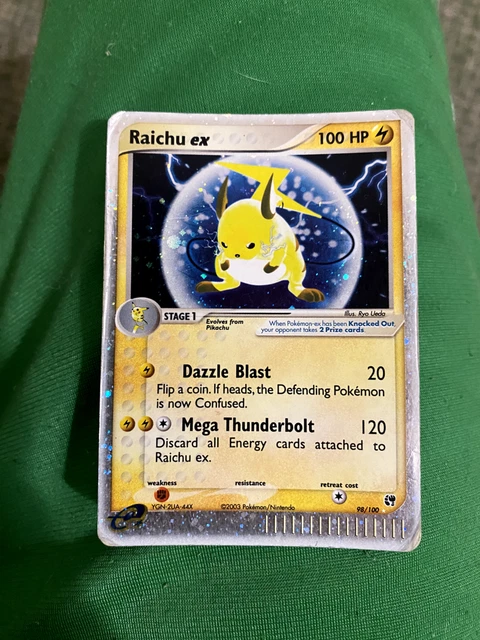 CARTA POKÉMON - Raichu EX Ultra Rara Olografica EX Sandstorm 98/100 (SS ...