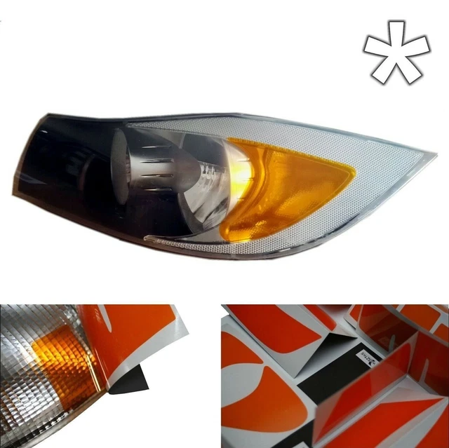 Pellicola design USA per fari tuning BMW Serie 3 E90 E91 Sidemarker li + re