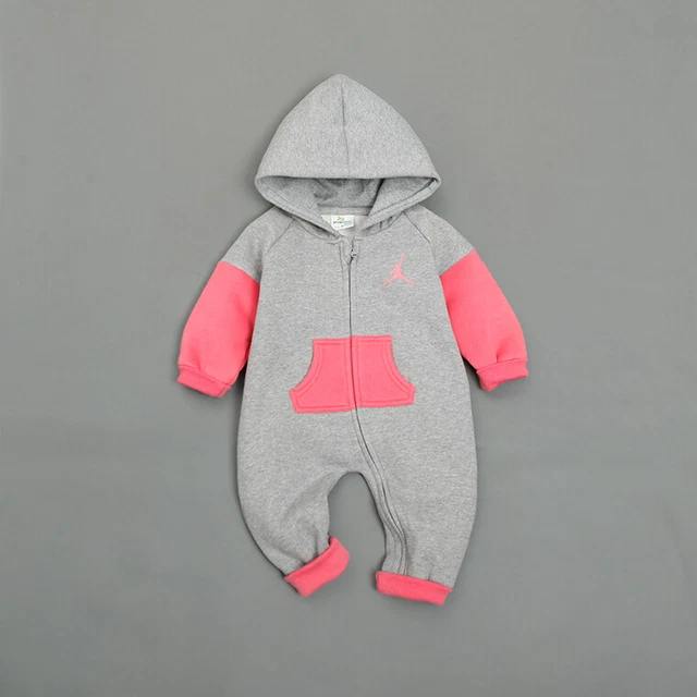 Tuta tutina body abiti abiti neonato bambina bambini con cappuccio lana 4
