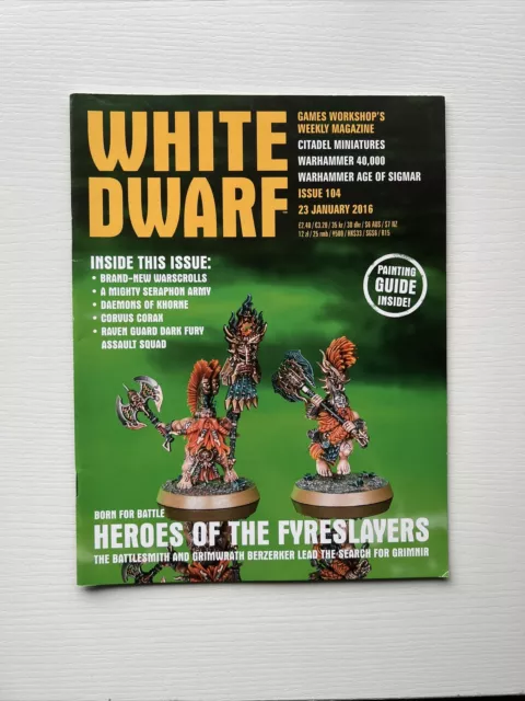 White Dwarf Magazine #104 January 2016 Warhammer Games Workshop