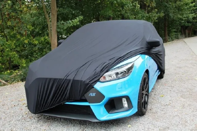 Vollgarage Schutzdecke Car-Cover Schwarz mit Spiegeltaschen für Ford Focus RS