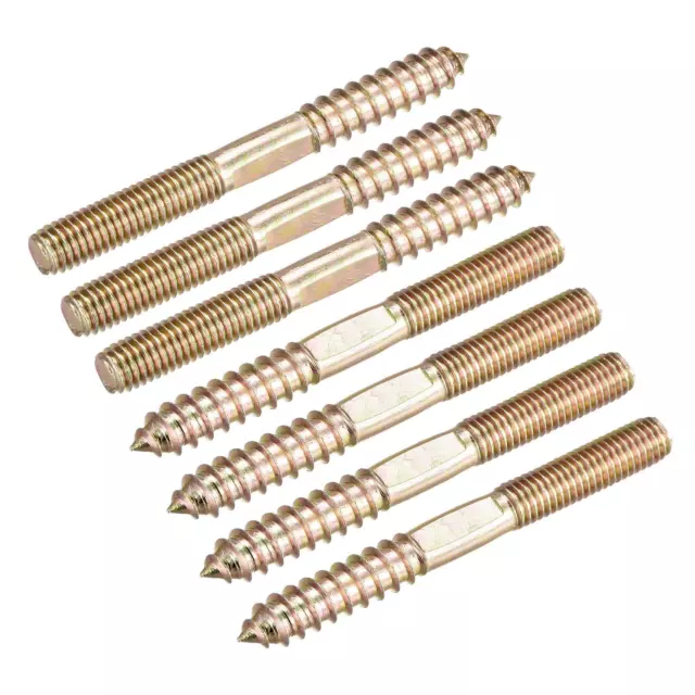 M8x80mm Cintre Boulons, 7pcs Double Tête Filetage Cheville Vis pour Bois Meubles