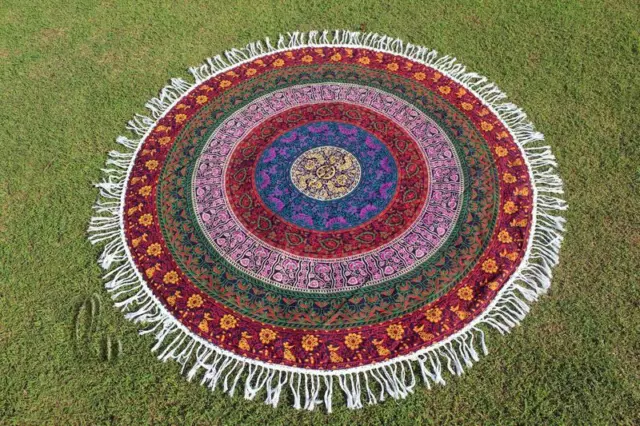 Au Stock Cotton Fringe Tapestry Blanket Yoga Beach Shawl Sw086-2