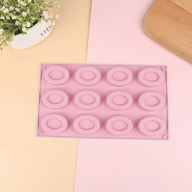Molde de silicona para pastelería 3D de forma ovalada molde de silicona chocolate sartén pastel M TS