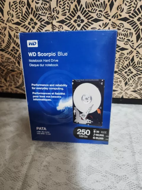 Western Digital Scorpio Blue 250GB Notebook Hard Drive ~ WD2500BEVERTL~ Sealed