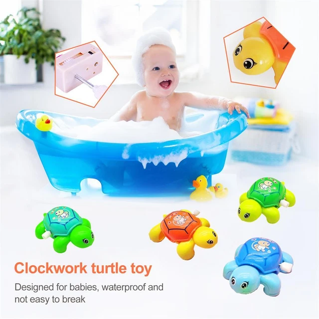 Classic Baby Bath Toys Clockwork Turtle Toddlers Boys Wind up Water Girls Y6X1