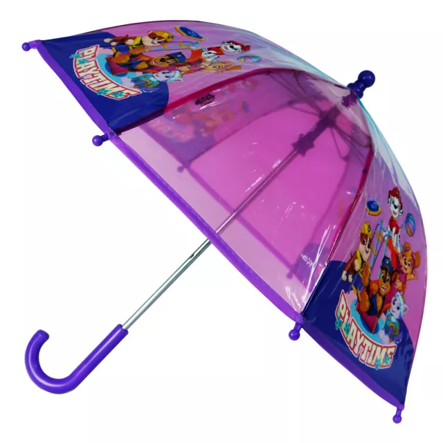 Paw Patrol Playtime Childrens Character Folding Umbrella Kids Boys Girls Purple