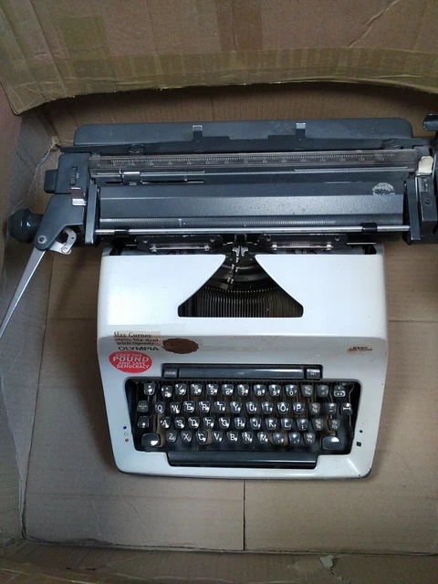 Máquina de escribir de escritorio 1024 Olympia SG3 vintage grande pesada alta calidad