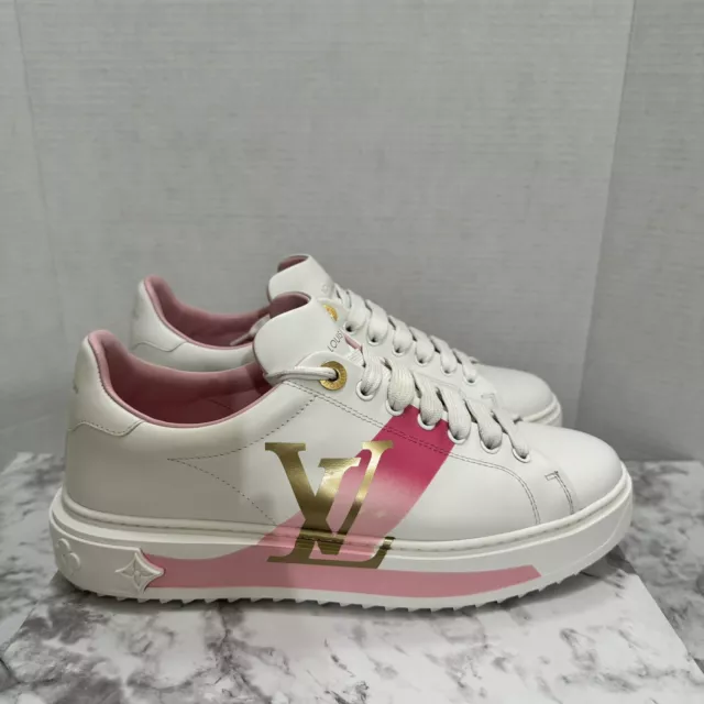 Leather high trainers Louis Vuitton X Nike White size 8.5 US in Leather -  25029179