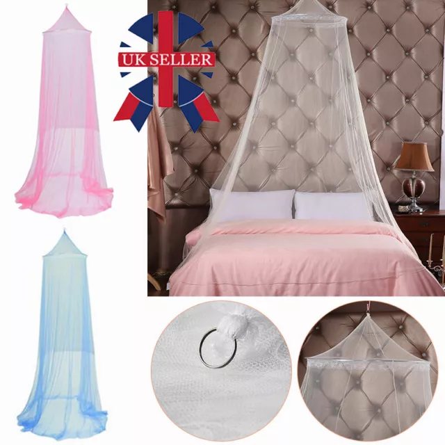 Mosquito Net Canopy Dome Fly Insect Protect Double King Bed Tent Mesh Curtain GB