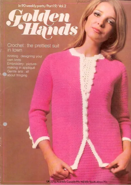 Golden Hands Craft Magazine Part 19 Crochet Knitting Patterns Retro Vintage 1970