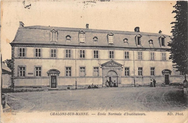 Cpa 51 Chalons Sur Marne Ecole Normale D'instituteurs