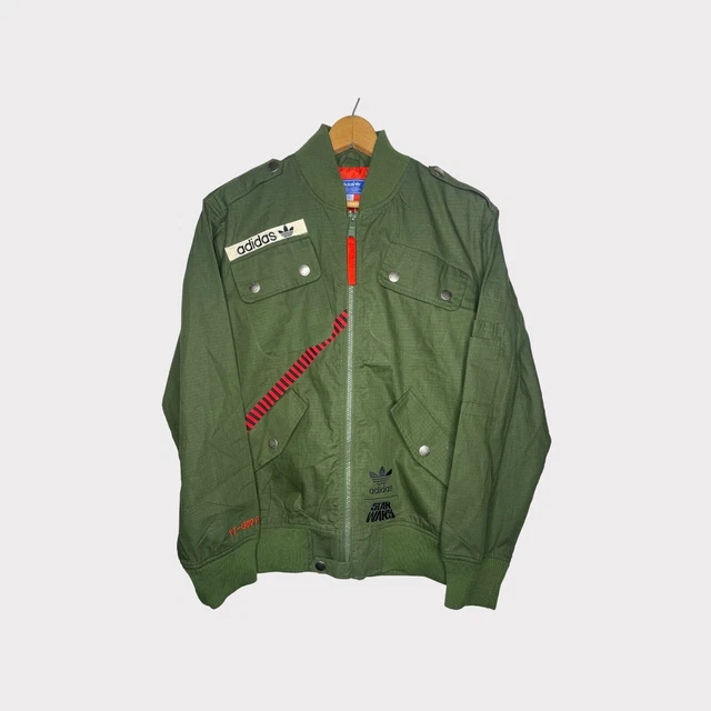 New Adidas Originals Star Wars Han Solo Hoodie Jacket Sweater Olive Coat O58953