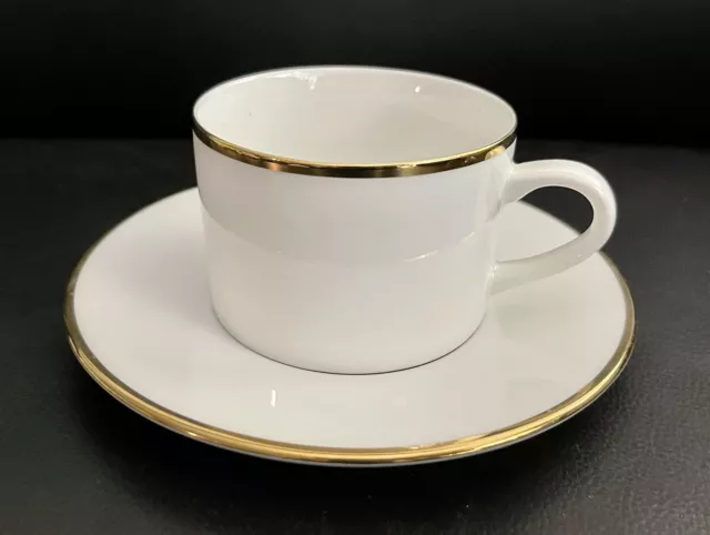 Maxwell Williams White Gold Hand Painted Pure Gold Coffee Cup And Saucer, VGC