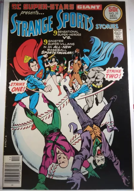 ⚾💥 Dc Super-Stars #10 Strange Sports Stories Batman Superman Joker Wonder Woman