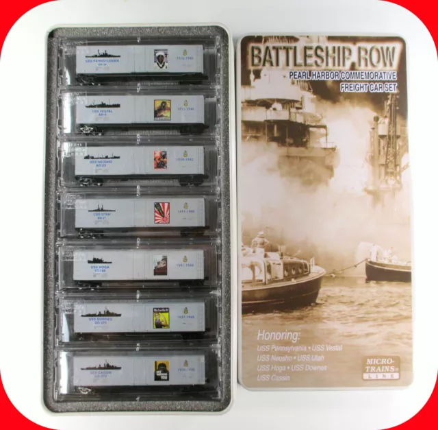 N SCALE WWII **PEARL HARBOR BATTLESHIP ROW** 7Car Set Micro Trains