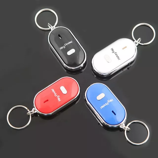 LED Anti-Lost Key Finder Locator Keychain Whistle Sound Control Keyring  Seeker !