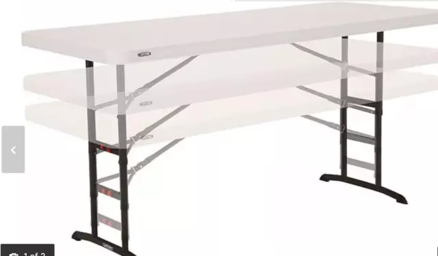 LIFETIME 6 ft (1.83 m) Commercial Adjustable Height Folding Table