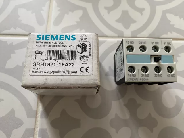 Siemens 3RH1921-1FA22 Contact Block 2NO/2NC