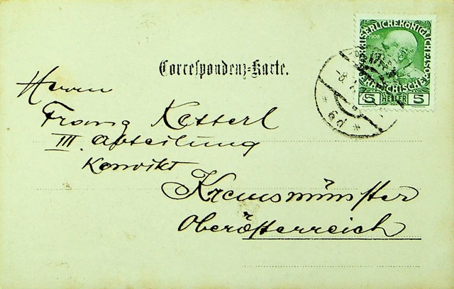 Österreich 1910 Querformat Panorama Vor WWI Ppc W/5f Von Wien Sich Kremsmünster