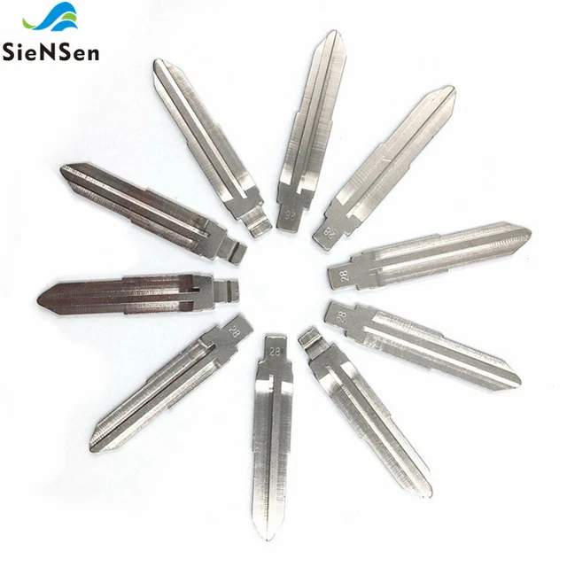 10Pcs/lot Metal Blank Uncut Flip KD/VVDI/JMD Remote Key Blade Type 28#