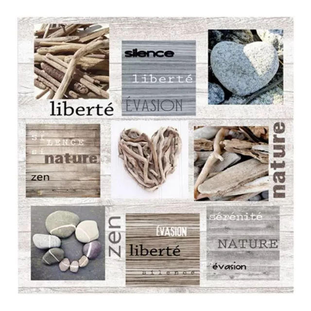 Paris Prix - Lot De 20 Serviettes En Papier "liberté" 33x33cm Naturel