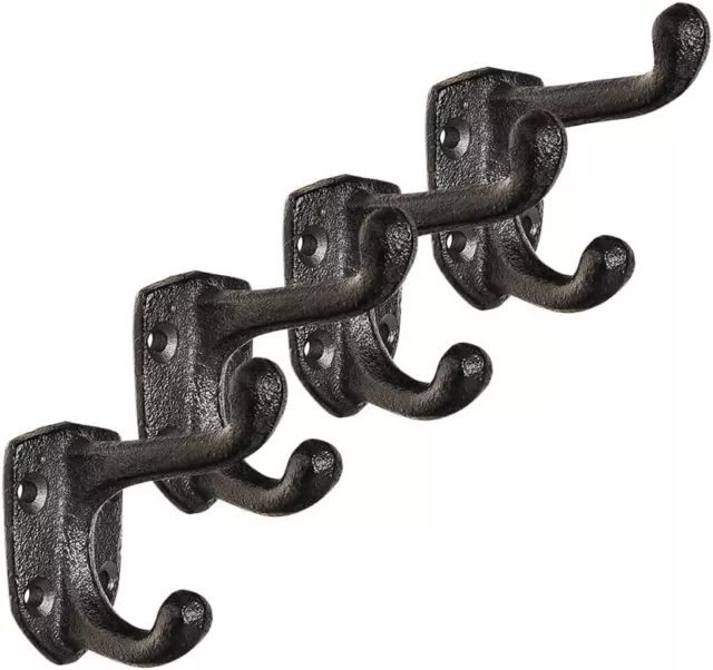 Sungmor Rustic Cast Iron Coat Hooks Farmhouse Wall Mounted Decor for Hanging