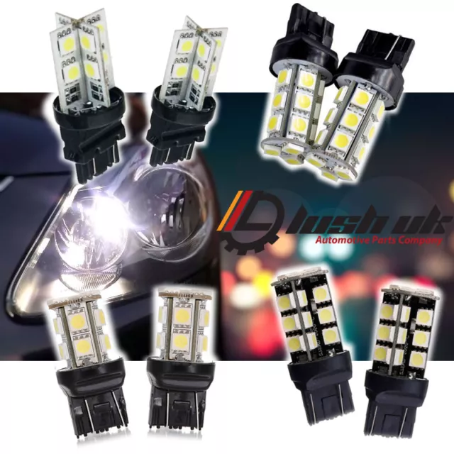 * Fog Drl Daytime Running Light Sidelight T20 Smd Led 7443 Canbus Bulbs White