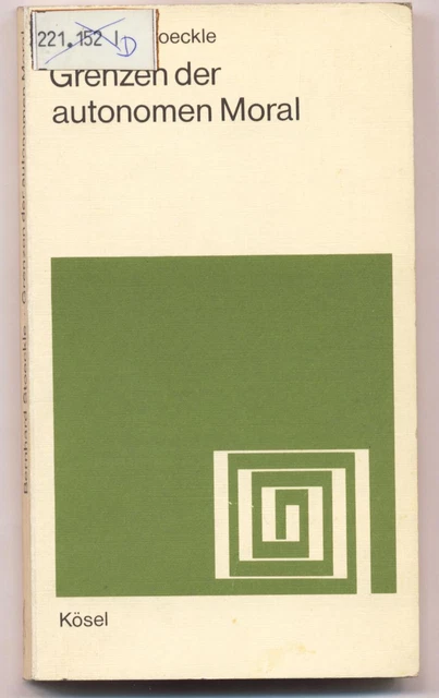 GRENZEN DER AUTONOMEN Moral Stoeckle, Bernhard EUR 10,00 PicClick FR