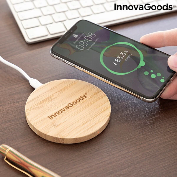Chargeur sans Fil en Bambou - InnovaGoods