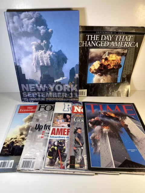 World Trade Center Sept. 11,2001-6 Magazine/HB Book Lot (L11B5)