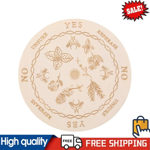 CREATCABIN Rosa Kitten Wood Spirit Board Gatto Pendolo Rabdomanzia Tavola Divinazione Rettangolo Tavola Parlante con Planchette Caccia Spirito Messaggio Metafisico Stregoneria Altare Forniture