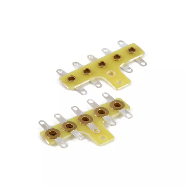 2pcs Terminal Strip Turret Tag Board 5-Lug Pins Point to Point Tube Amp DIY
