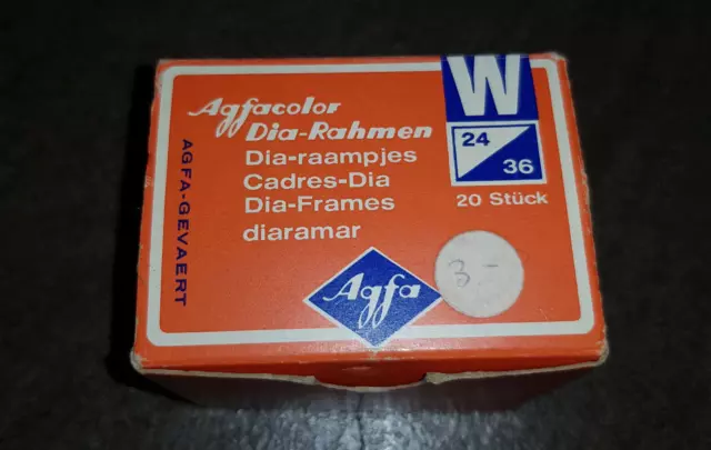 Agfacolor Dia-Rahmen , OVP , alte Packung , 20 Stück/Schachtel