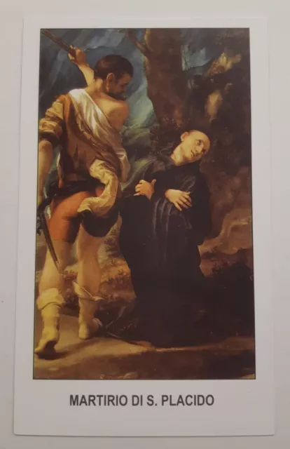 Santino SAN PLACIDO MARTIRE Holy Card Image Pieuse Heiligenbild Prayer