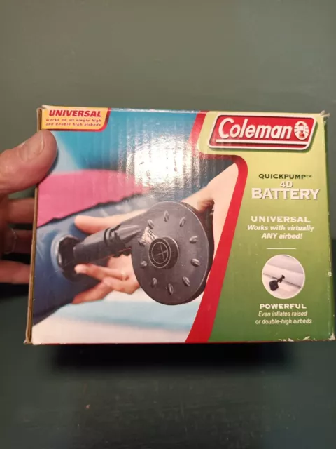 Coleman Quickpump 4D Handheld Battery Powered Air Pump for Inflatable Mattress