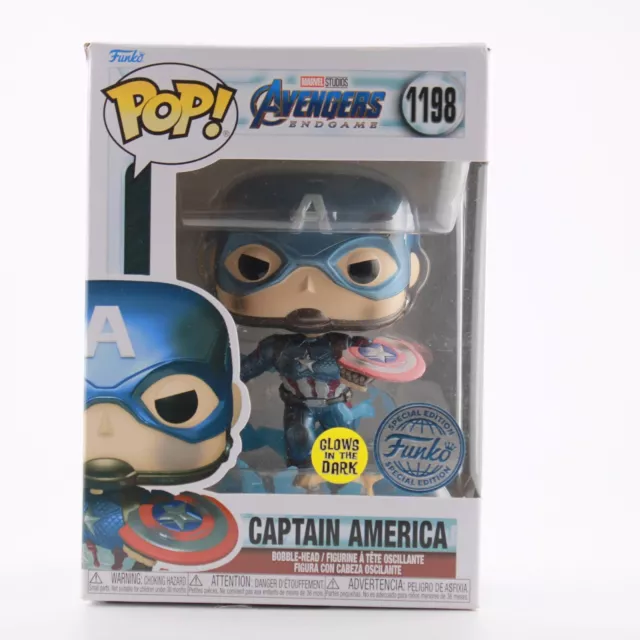 Funko Pop Rare Unreleased Avengers: Endgame Captain America 1198 - Minor Dmg